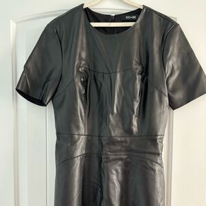 DO + BE Vegan Leather Mini Dress
